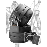 Handschellen Neopren mit Schloss Schwarz