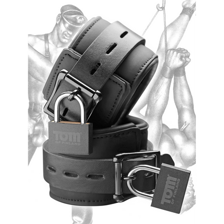 Handschellen Neopren mit Schloss Schwarz