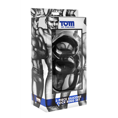 Penisring-Set Silikon 3-teilig Grau Ø 4,5 cm