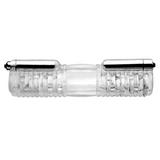 Vibrator Head-to-Head mit Sleeve Grau 26,7 x Ø 3,8 cm