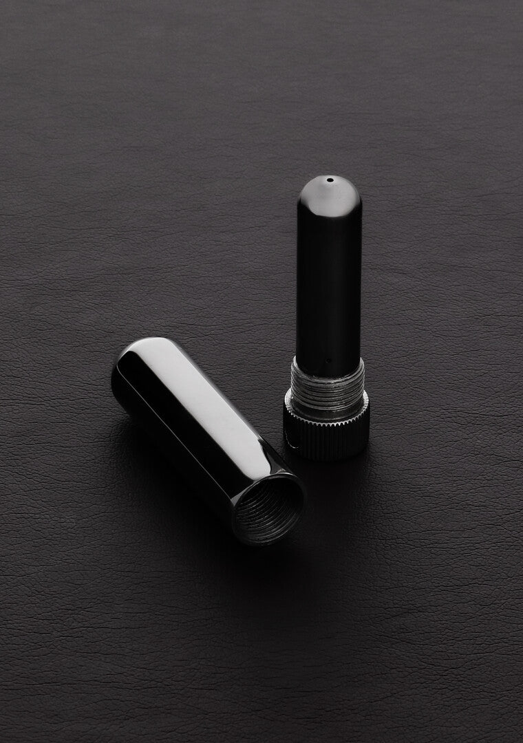 Inhalator Steel aus Edelstahl mit Lederband zum Umhängen 6,4 x 1,6 cm – Ansicht 3