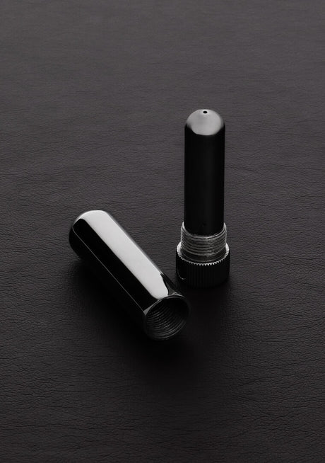 Inhalator Steel aus Edelstahl mit Lederband zum Umhängen 6,4 x 1,6 cm – Ansicht 3