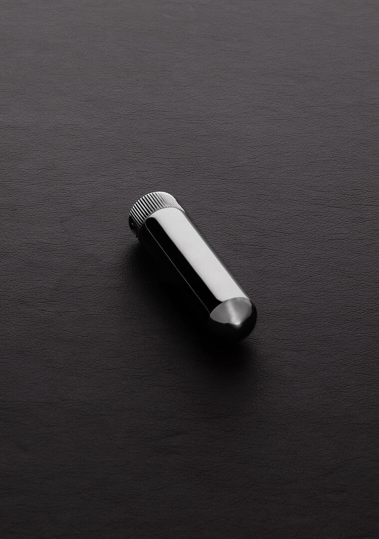 Inhalator Steel aus Edelstahl mit Lederband zum Umhängen 6,4 x 1,6 cm