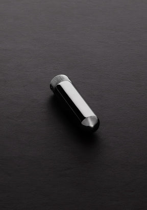Inhalator Steel aus Edelstahl mit Lederband zum Umhängen 6,4 x 1,6 cm