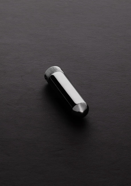 Inhalator Steel aus Edelstahl mit Lederband zum Umhängen 6,4 x 1,6 cm