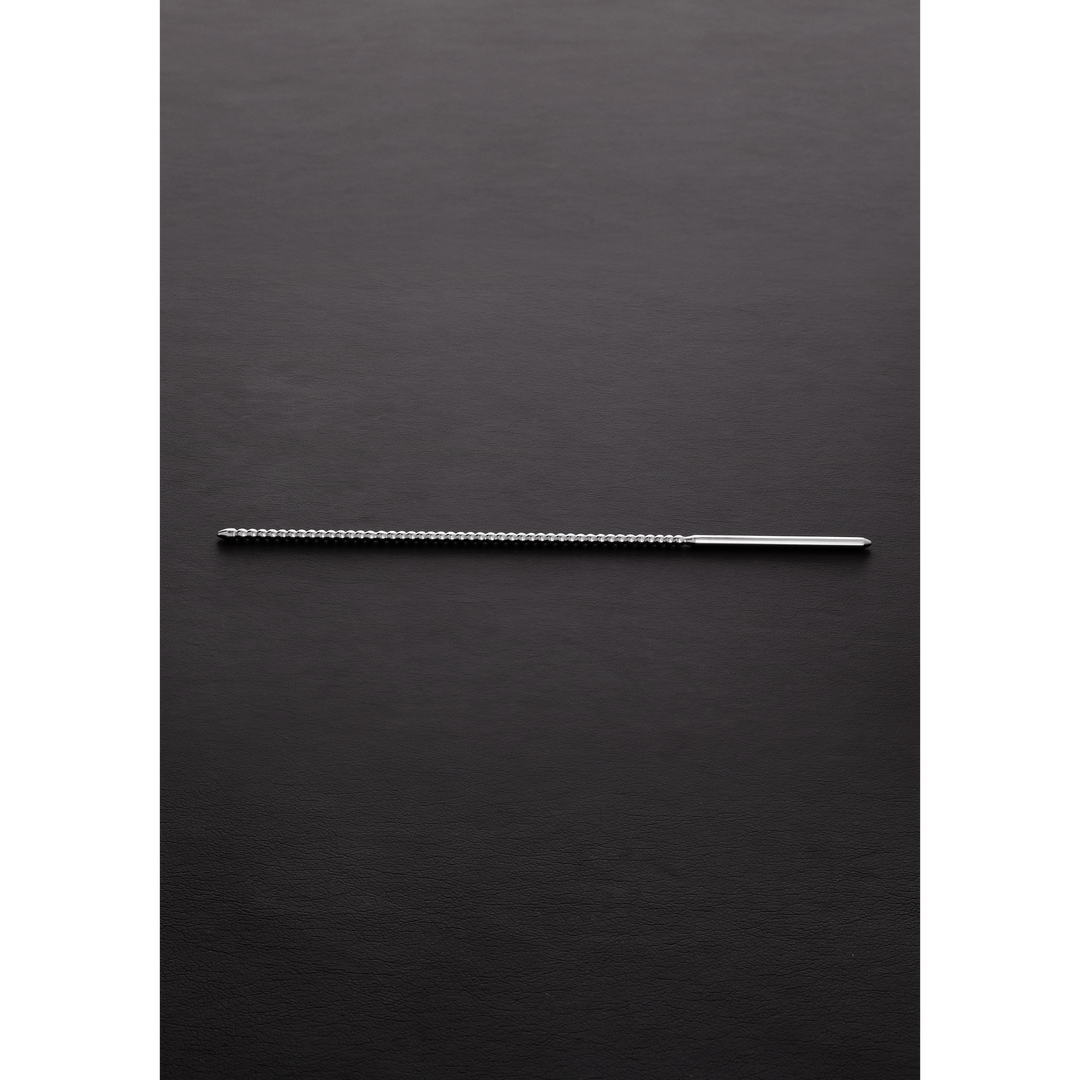 Harnröhrensonde Dipstick geriffelt Silber 17 x Ø 0,4 cm