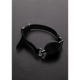 Ballknebel Silikon oval Schwarz 26 cm