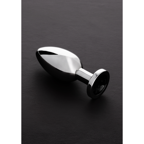 Analplug mit Schmuckstein Silber 10,4 cm