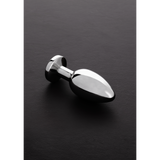Analplug mit Schmuckstein Silber 10,4 cm
