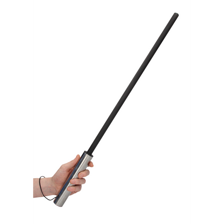 Rohrstock mit Edelstahlgriff Schwarz 66,5 cm