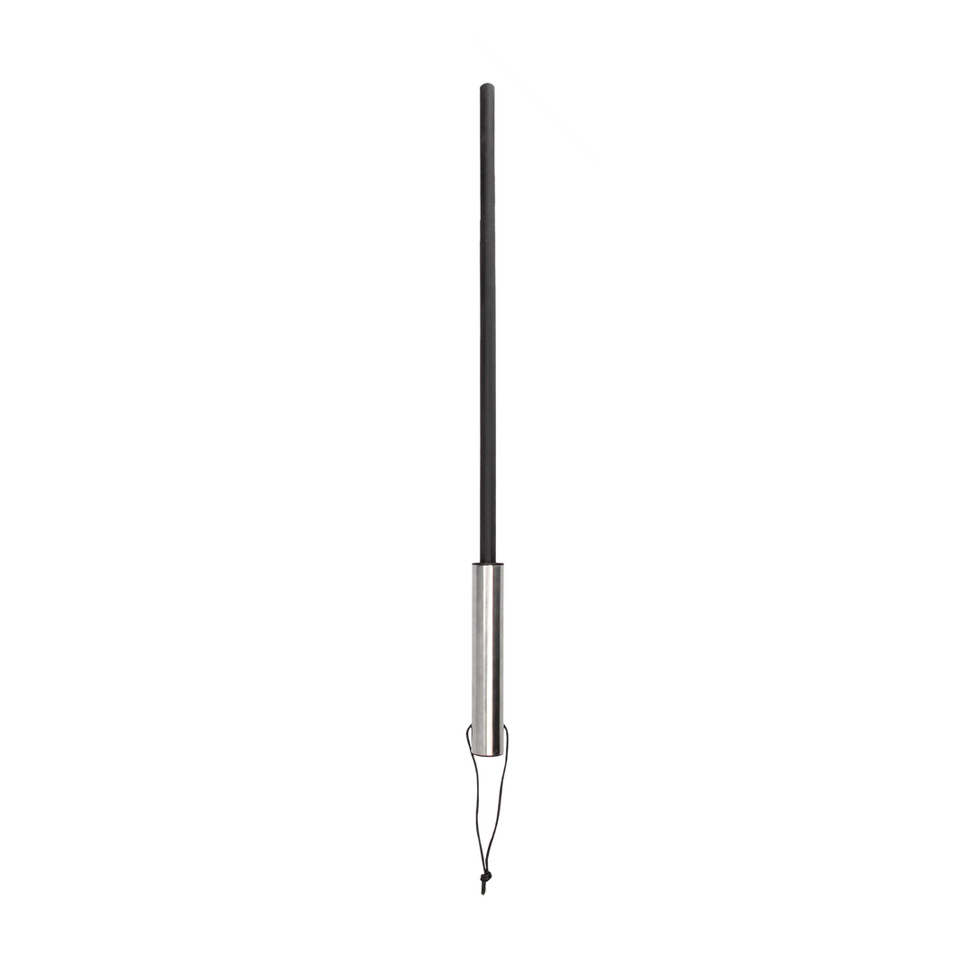 Rohrstock mit Edelstahlgriff Schwarz 66,5 cm