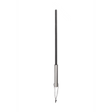 Rohrstock mit Edelstahlgriff Schwarz 66,5 cm