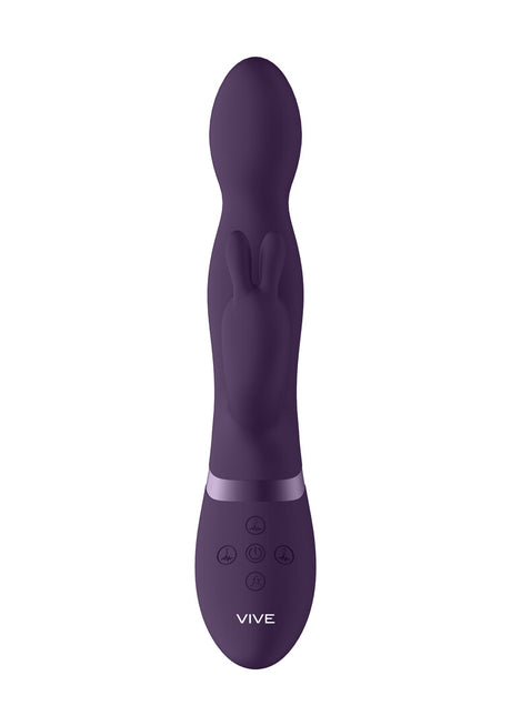 Rabbit-Vibrator Vive Niva mit drehbarer Spitze Lila 21,5 x 3,4 cm – Ansicht 4
