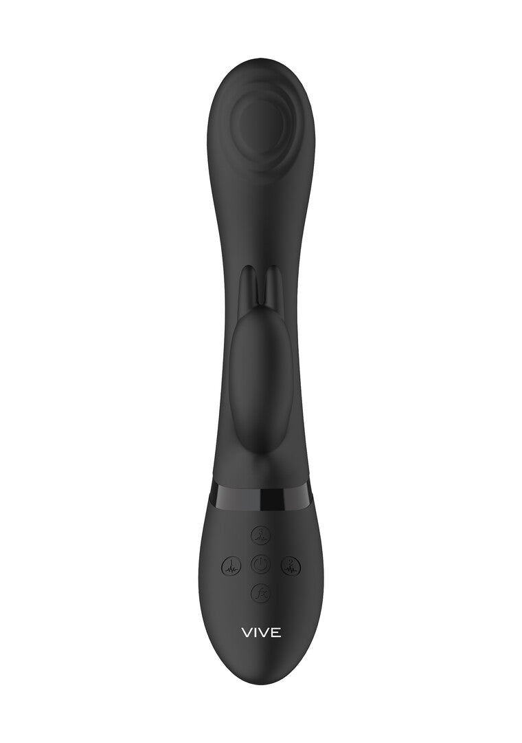 Rabbit-Vibrator Vive Cato Pulse Rabbit Schwarz 21,5 x 3,6 cm – Ansicht 4