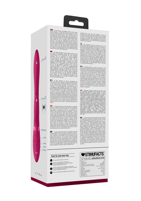 Rabbit-Vibrator Vive Kyra Pulse Rabbit Pink 21,3 x 3,5 cm – Ansicht 3