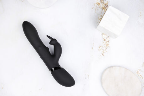 Rabbit-Vibrator Vive Amoris Rotierende Perlen Schwarz 23 x 3,5 cm – Ansicht 6