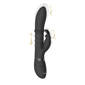 Rabbit-Vibrator Vive Halo Ring Rabbit Schwarz 24,5 x 3,5 cm
