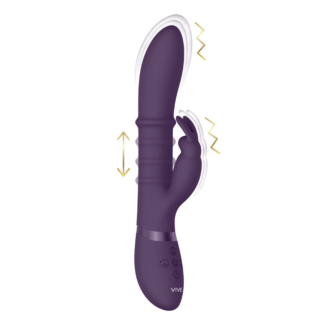 Rabbit-Vibrator Vive Halo Ring Rabbit Lila 24,5 x 3,5 cm