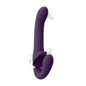 Strap-on Vive Satu Strapless mit Pulswelle Lila 23 x 3,2 cm