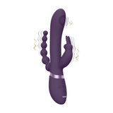 Rabbit-Vibrator Vive Rini Doppelpenetration Pulswelle Lila 22,3 x 4,3 cm