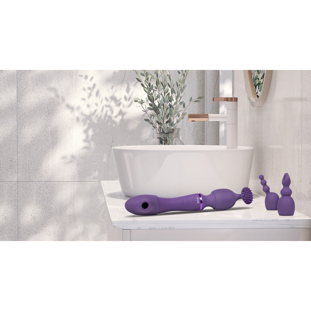 Massagestab Vive Nami Pulswelle Doppelseitig Lila 21,8 x 3,3 cm – Ansicht 5