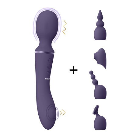 Massagestab Vive Nami Pulswelle Doppelseitig Lila 21,8 x 3,3 cm
