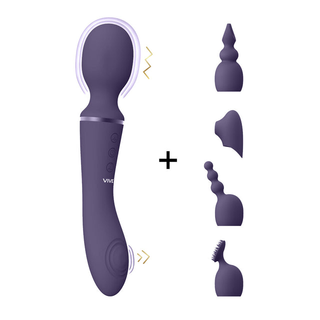 Massagestab Vive Nami Pulswelle Doppelseitig Lila 21,8 x 3,3 cm