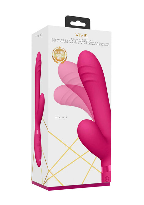 Rabbit-Vibrator Vive Tani mit Fingerbewegung Pink 21,5 x 3,3 cm – Ansicht 2
