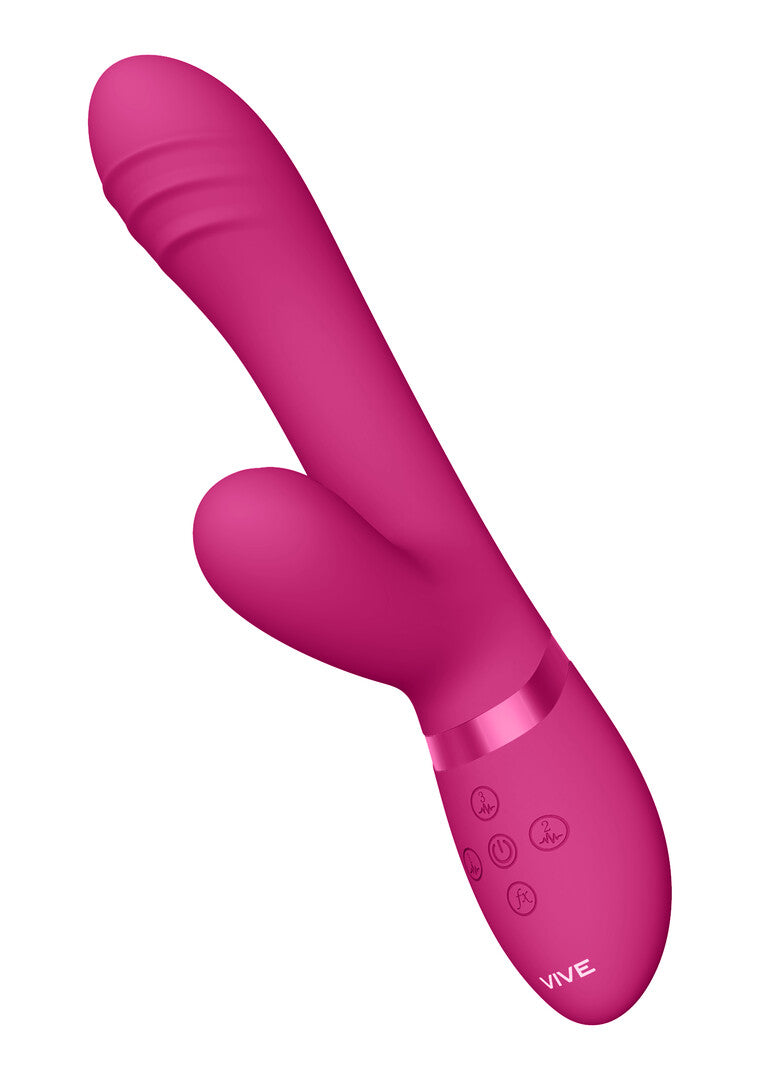 Rabbit-Vibrator Vive Tani mit Fingerbewegung Pink 21,5 x 3,3 cm – Ansicht 3