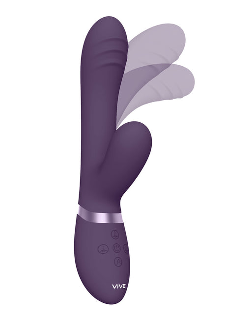 Rabbit-Vibrator Vive Tani mit Fingerbewegung Lila 21,5 x 3,3 cm – Ansicht 6