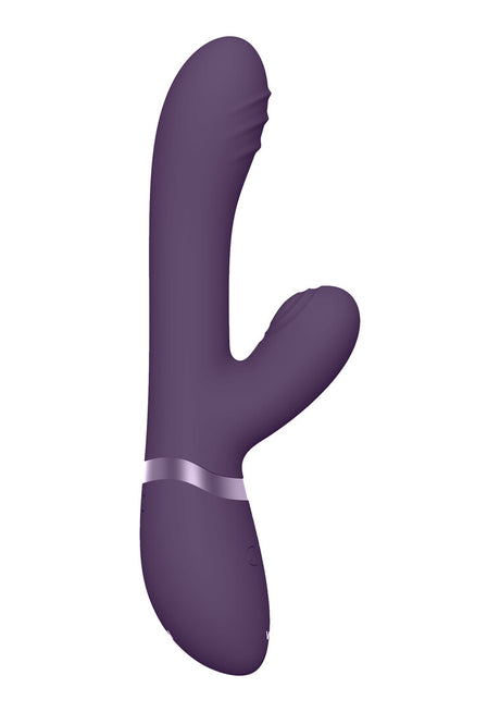 Rabbit-Vibrator Vive Tani mit Fingerbewegung Lila 21,5 x 3,3 cm – Ansicht 3