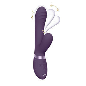 Rabbit-Vibrator Vive Tani mit Fingerbewegung Lila 21,5 x 3,3 cm