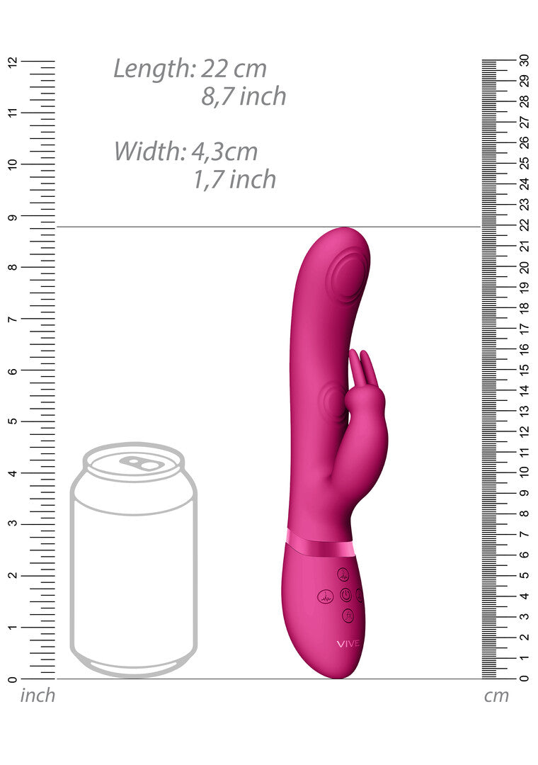 Rabbit-Vibrator Vive Mai Doppelte Pulswelle Pink 22 x 3,2 cm – Ansicht 6