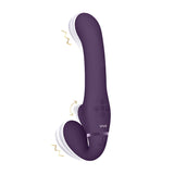 Strap-on Vive Ai Strapless mit Luftwellen Lila 23,5 x 3,6 cm
