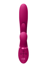 G-Punkt-Vibrator Vive Kura Stoßbewegung und Zunge Pink 24,9 x 3,3 cm – Ansicht 3