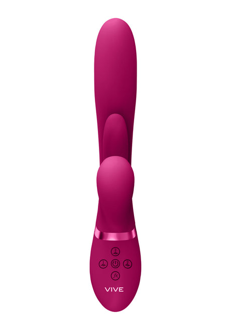 G-Punkt-Vibrator Vive Kura Stoßbewegung und Zunge Pink 24,9 x 3,3 cm – Ansicht 3