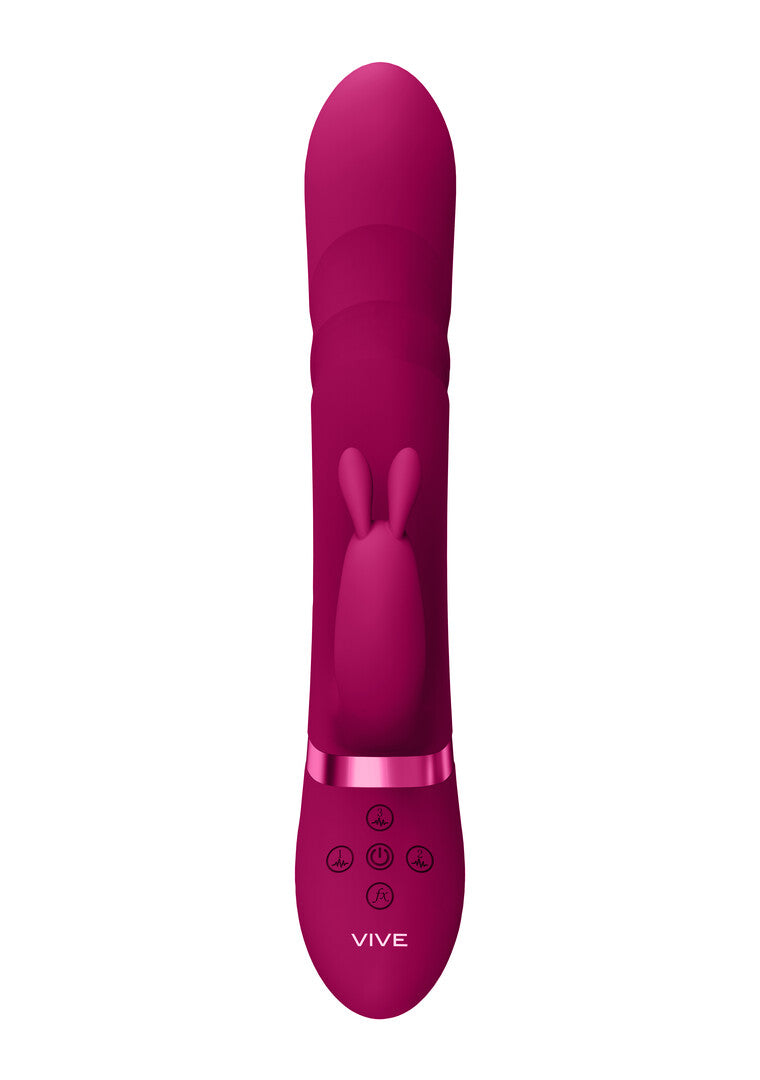 Rabbit-Vibrator Vive Nari mit rotierenden Perlen Pink 24,1 x 3,8 cm – Ansicht 3