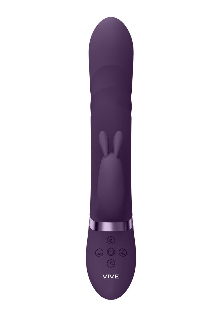 Rabbit-Vibrator Vive Nari mit rotierenden Perlen Lila 24,1 x 3,8 cm – Ansicht 3