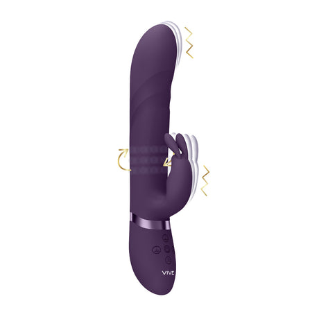 Rabbit-Vibrator Vive Nari mit rotierenden Perlen Lila 24,1 x 3,8 cm