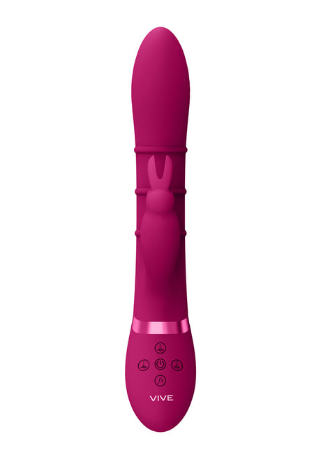 Rabbit-Vibrator Vive Sora mit laufenden Ringen Pink 24,2 x 3,4 cm – Ansicht 4