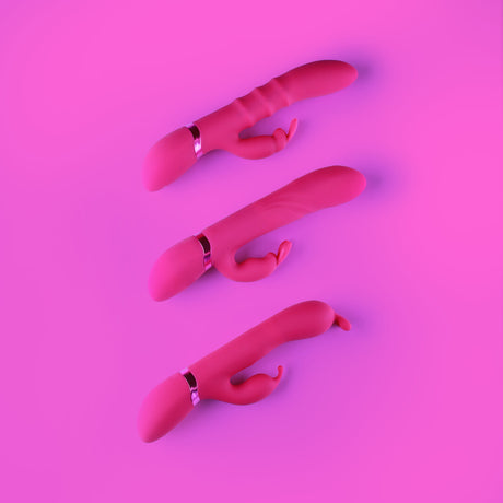 Rabbit-Vibrator Vive Sora mit laufenden Ringen Pink 24,2 x 3,4 cm – Ansicht 6