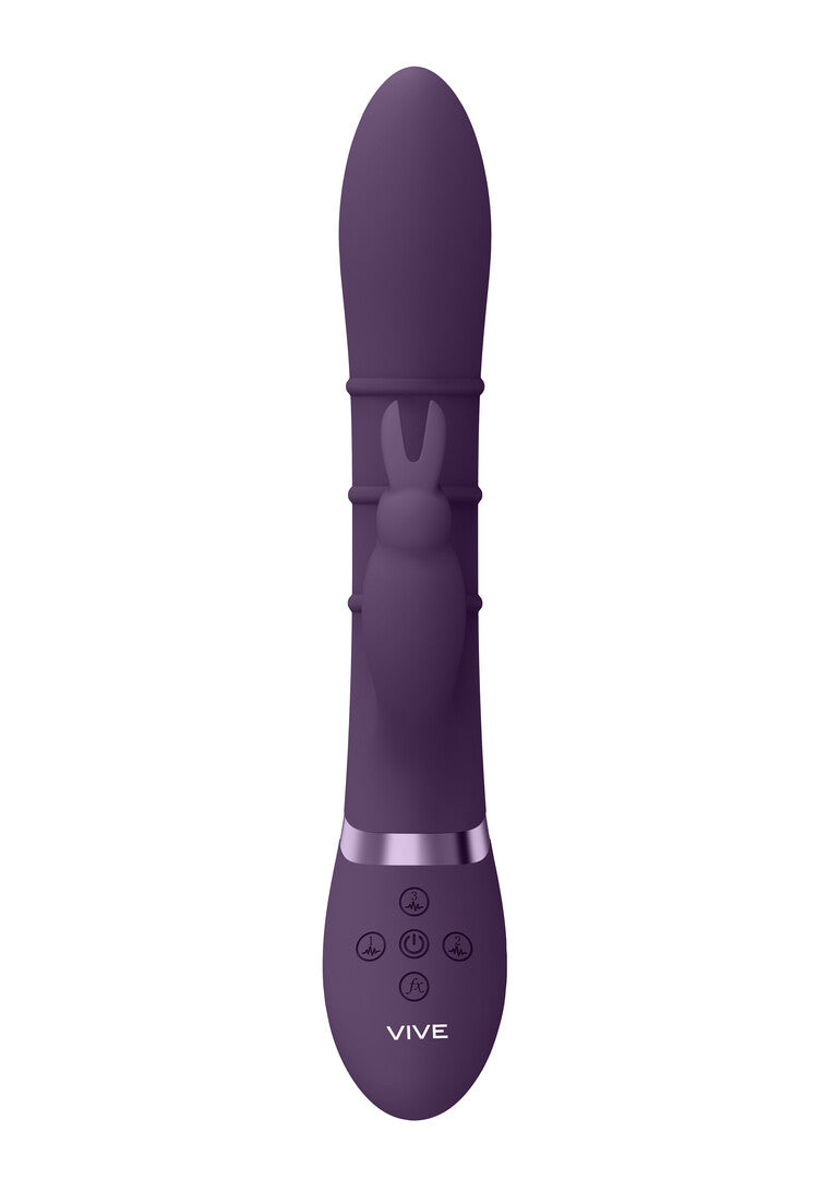 Rabbit-Vibrator Vive Sora mit laufenden Ringen Lila 24,2 x 3,4 cm – Ansicht 3