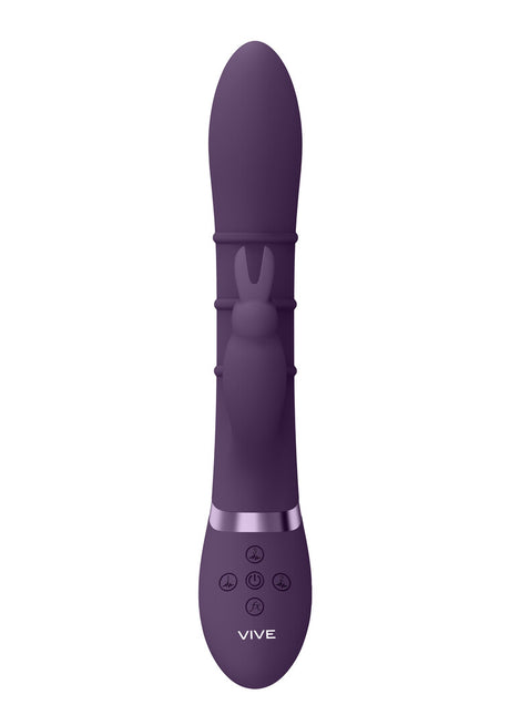 Rabbit-Vibrator Vive Sora mit laufenden Ringen Lila 24,2 x 3,4 cm – Ansicht 3