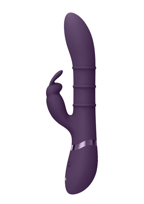 Rabbit-Vibrator Vive Sora mit laufenden Ringen Lila 24,2 x 3,4 cm – Ansicht 4