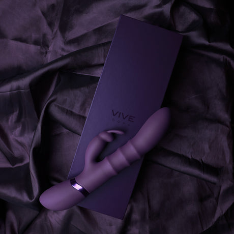 Rabbit-Vibrator Vive Sora mit laufenden Ringen Lila 24,2 x 3,4 cm – Ansicht 5