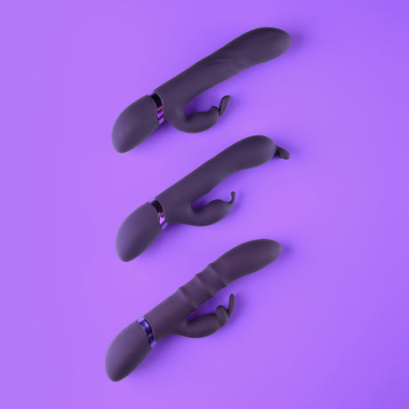 Rabbit-Vibrator Vive Sora mit laufenden Ringen Lila 24,2 x 3,4 cm – Ansicht 6