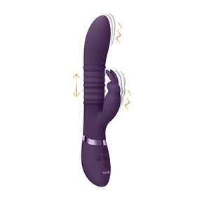 Rabbit-Vibrator Vive Sora mit laufenden Ringen Lila 24,2 x 3,4 cm