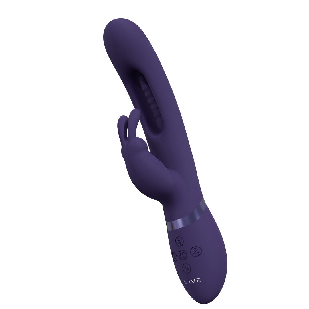 Rabbit-Vibrator Vive Mika mit klopfender Zunge Lila 23,2 x 3 cm – Ansicht 4