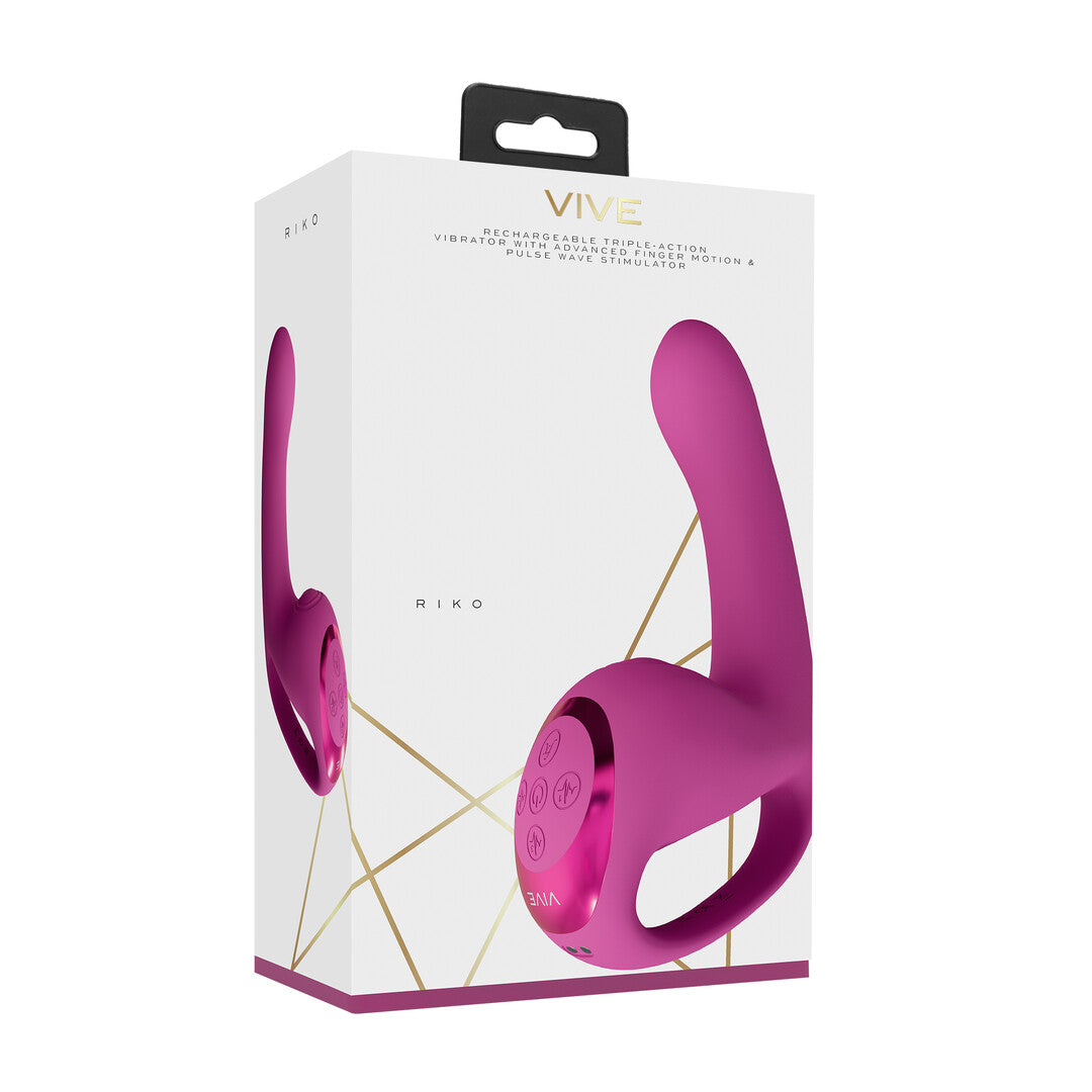 G-Punkt-Vibrator Vive Riko mit Fingerbewegung Pink 20 x 3 cm – Ansicht 2