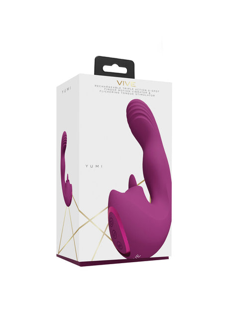 G-Punkt-Vibrator Vive Yumi mit Zunge und Fingerbewegung Pink 13,7 x 3 cm – Ansicht 2